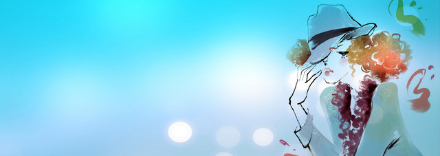 文艺范素描画背景BANNER