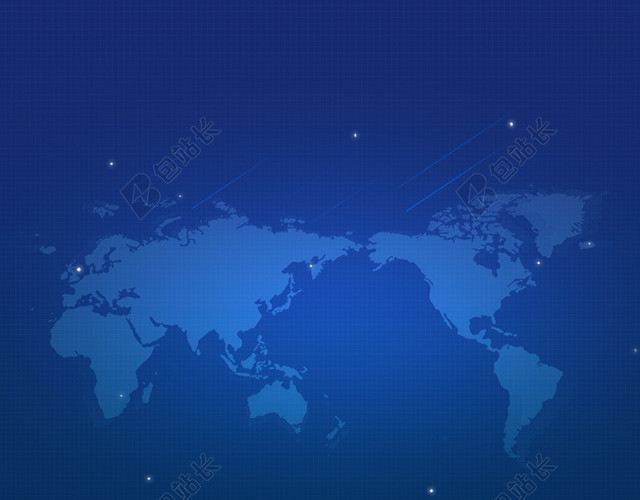 蓝色网格世界地图淘宝主图