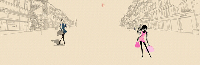 女鞋现代城市背景BANNER
