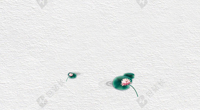 荷花手绘插画海报背景模板