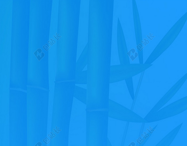 蓝色竹叶H5背景引导页背景