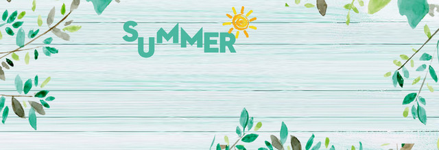夏日新品清新手绘 蓝色BANNER
