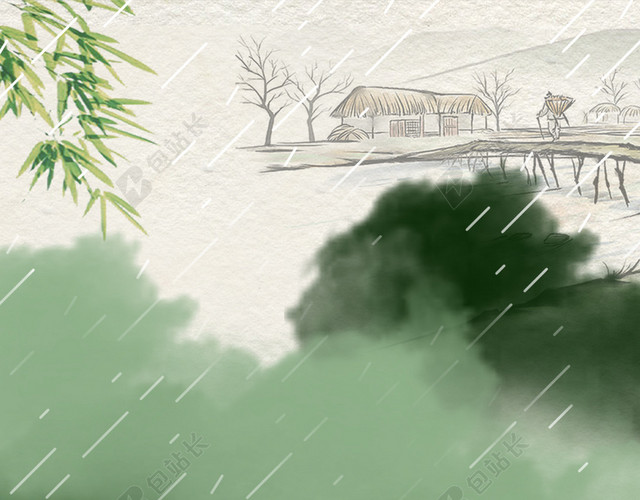 清明雨水节气H5背景
