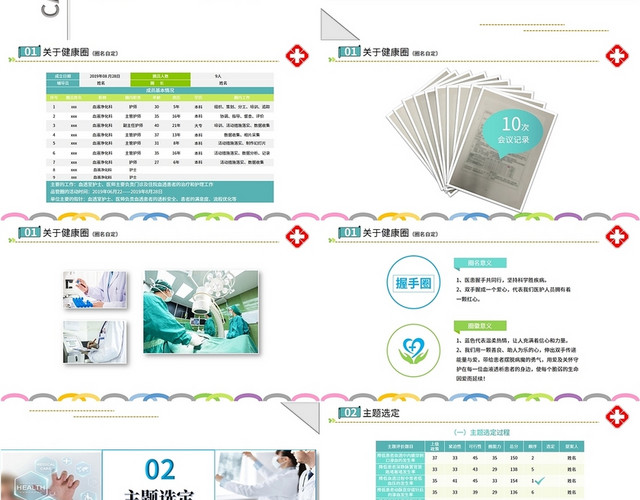 商务简约小清新风医护学品管圈汇报医院临床科研学习培训课件模板护理品管圈成果汇报