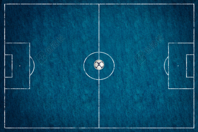 简约足球赛场蓝色背景素材