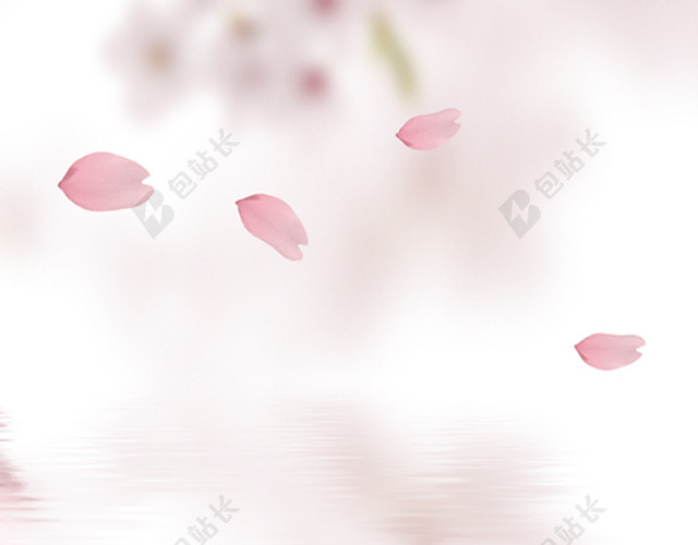 温馨粉色花瓣背景图