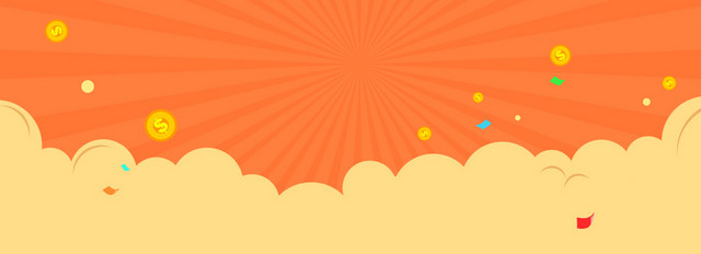 金融理财金币飞钞票背景BANNER
