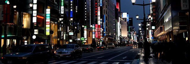 城市街景夜景BANNER