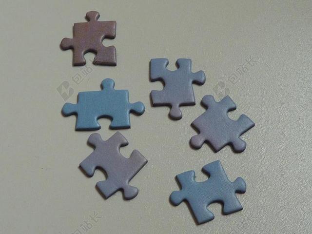 蓝色艺术娱乐玩具拼图小孩背景图片