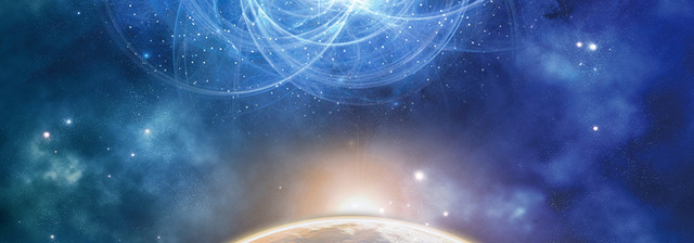 酷炫跩星空夜景BANNER背景图
