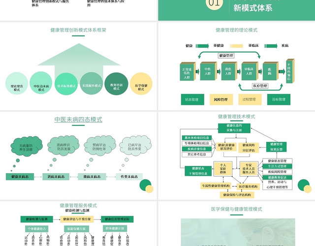 水绿色简约商务风健康管理的创新模式与技术体系企业介绍PPT健康管理的创新模式与技术体系2