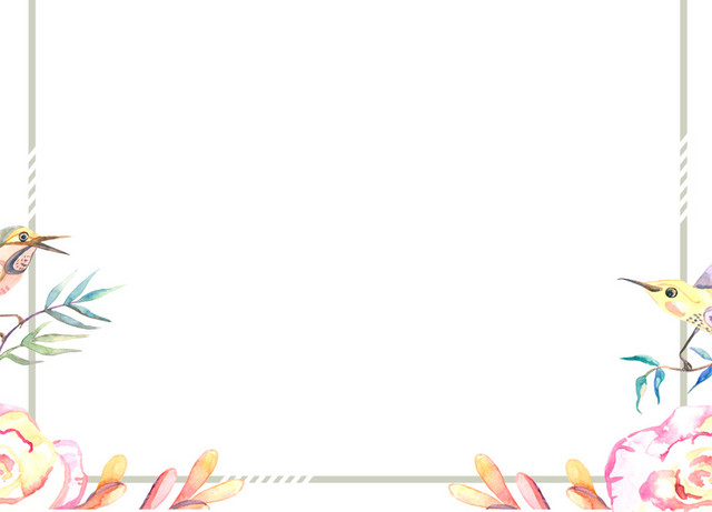 唯美叶子装饰方形边框