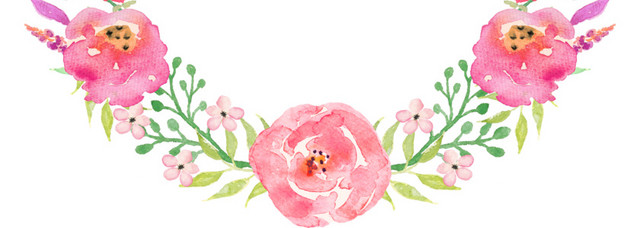 美丽花朵装饰小报边框