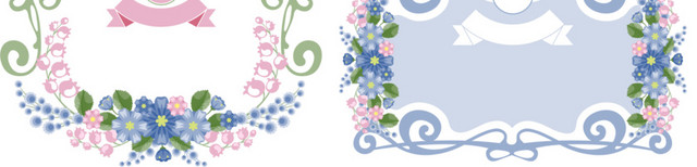 花朵装饰小报边框设计素材