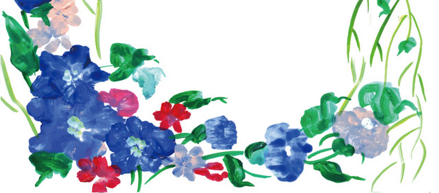 美丽花草花边边框素材