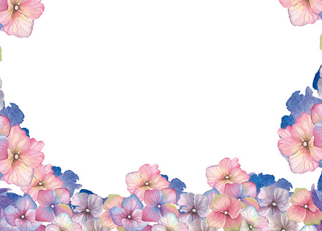 手绘花朵装饰花边边框