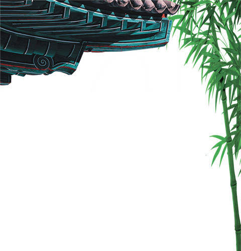 手绘卡通荷花花边边框素材