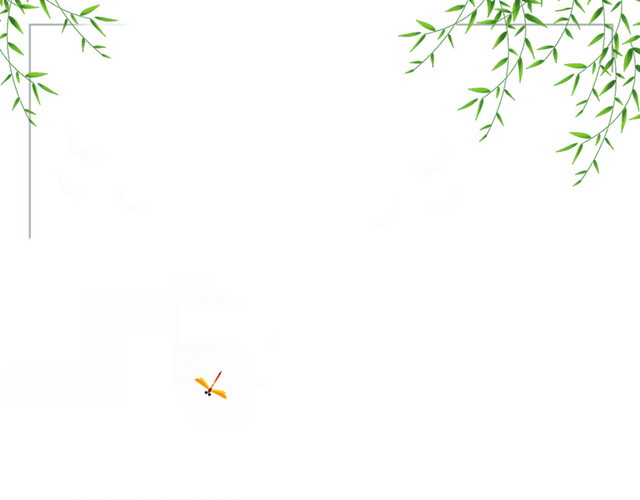 手绘卡通荷花花边边框素材