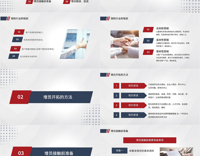 简约商务保险业务培训课件PPT模板