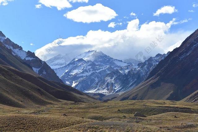 安第斯山脉 山 阿空加瓜 景观