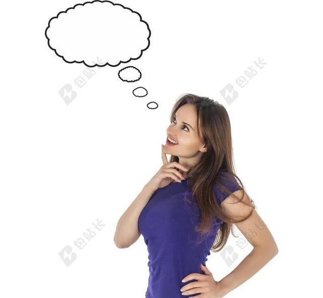 人物睿智女人正在思考人物想法思维背景图片