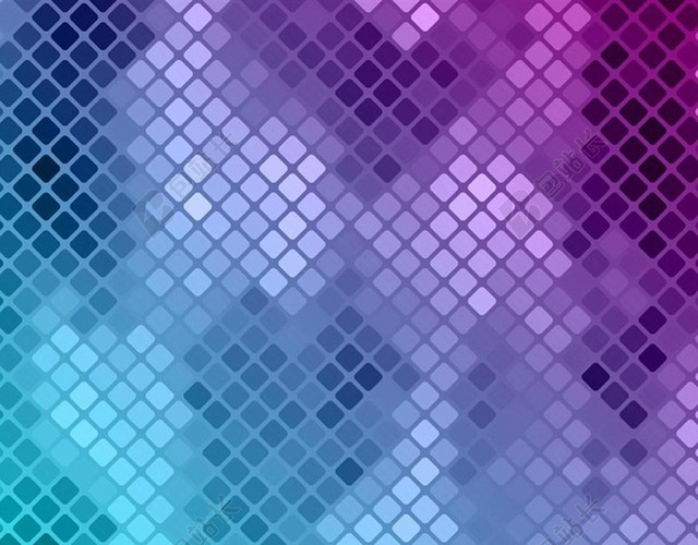 蓝紫色渐变格子马赛克炫彩背景