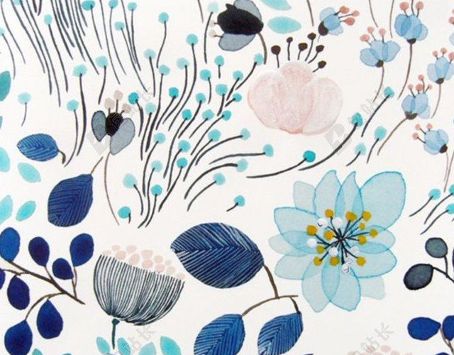 治愈系碎花森系插画文艺范手绘水彩