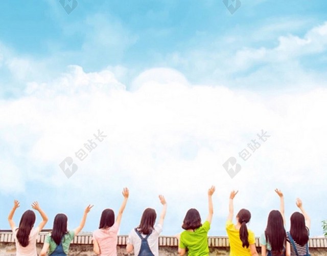 那些年毕业季女孩背影H5背景