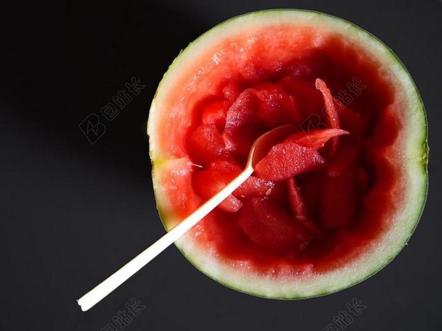 西瓜 夏天 勺子 素材