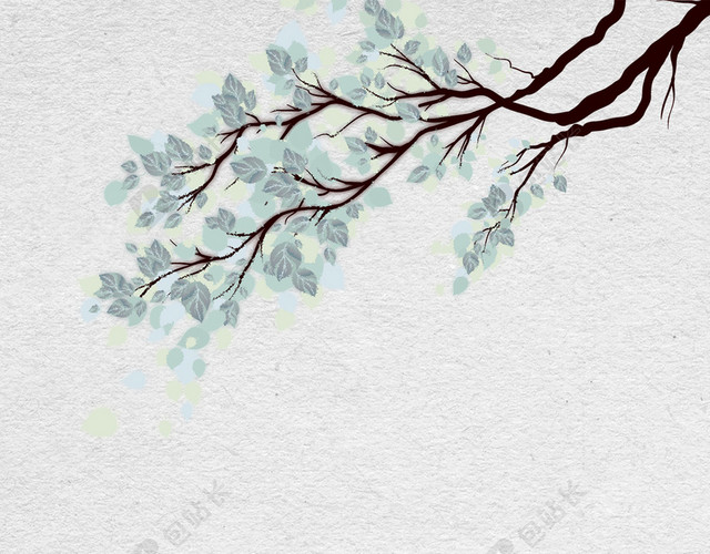 中国风国画松枝背景素材