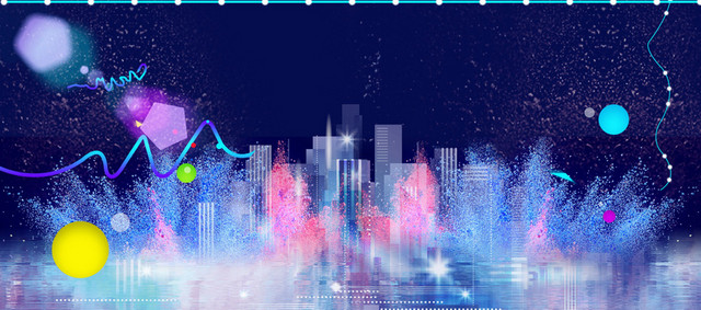 天猫狂暑季激情狂欢星光蓝色BANNER