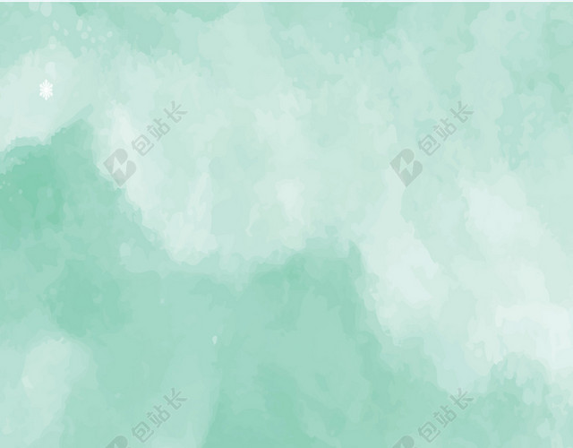 青色小清新水彩H5背景
