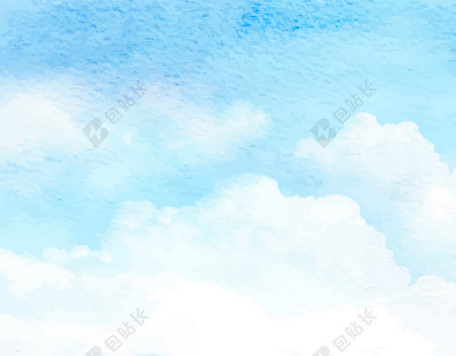 蓝色手绘水彩背景