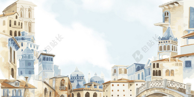 简约手绘水彩背景