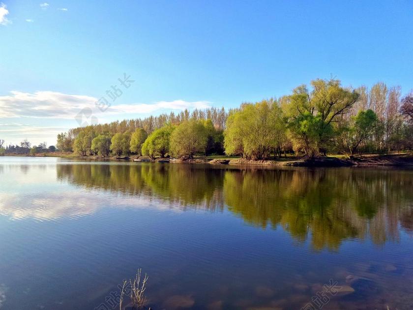 多瑙河 回水 春天 大道