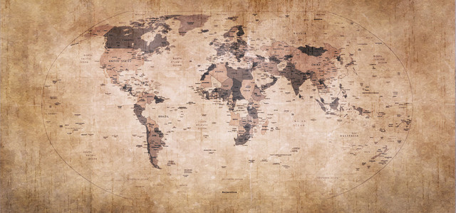 复古世界地图