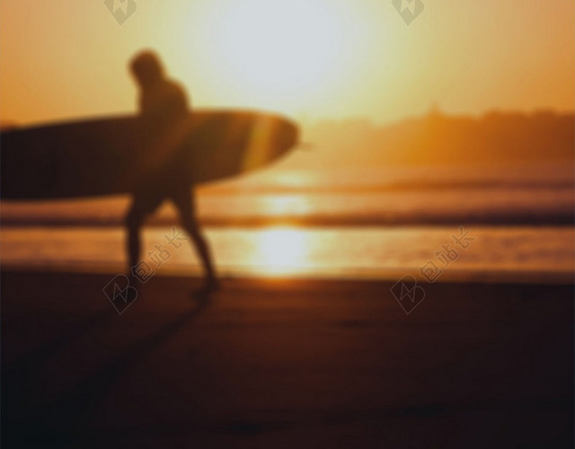 夕阳海边滑板APP登录页面背景