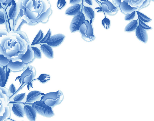 矢量茶花花纹