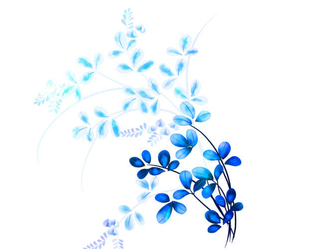 青花瓷花朵图案