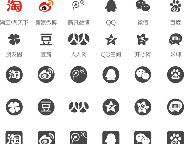 中文社交网站标志汇总