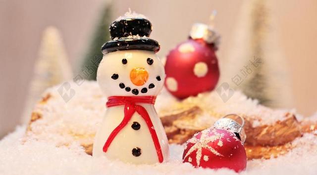 玩具白色的雪人玩偶背景图片