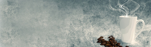 墨绿复古质感咖啡背景BANNER
