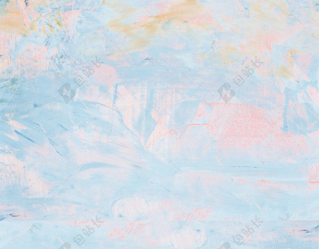 淡蓝色水彩油画质感图片