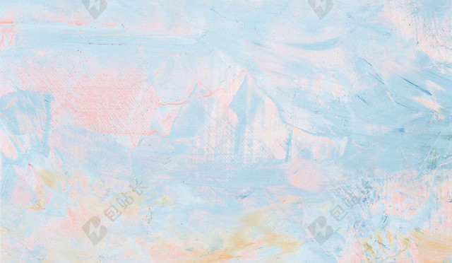 淡蓝色水彩油画质感图片