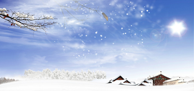 冬天雪景背景