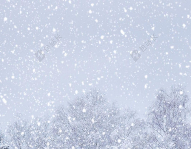 冬天浪漫雪景H5背景