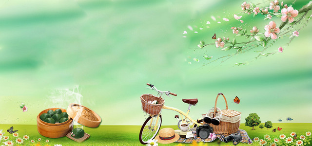 水果春季旅游踏青宣传海报BANNER