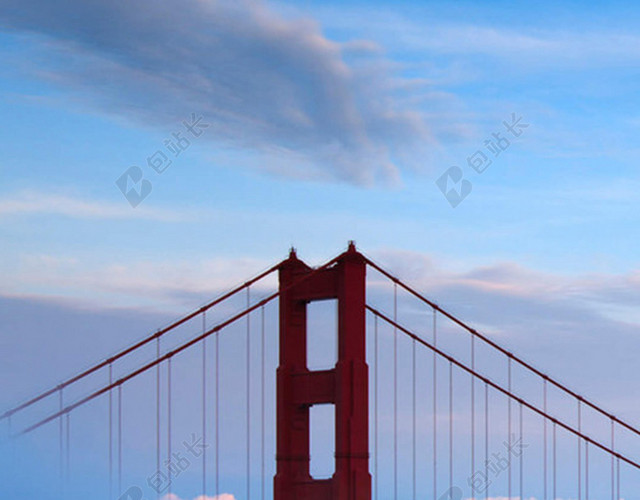 蓝色纹理桥梁风景手机端H5背景