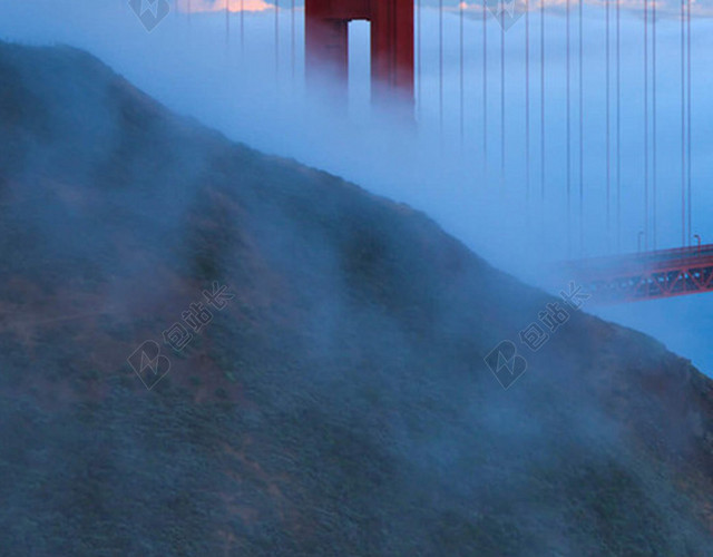 蓝色纹理桥梁风景手机端H5背景