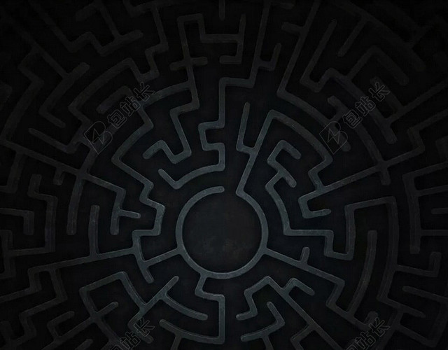黑色渐变迷宫主图背景
